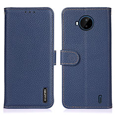 Funda de Cuero Cartera con Soporte Carcasa B01H para Nokia C20 Plus Azul