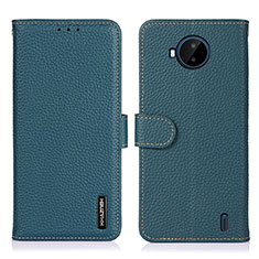 Funda de Cuero Cartera con Soporte Carcasa B01H para Nokia C20 Plus Verde