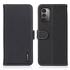 Funda de Cuero Cartera con Soporte Carcasa B01H para Nokia G21 Negro