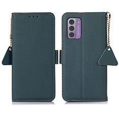 Funda de Cuero Cartera con Soporte Carcasa B01H para Nokia G42 5G Verde