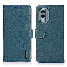 Funda de Cuero Cartera con Soporte Carcasa B01H para Nokia X30 5G Verde