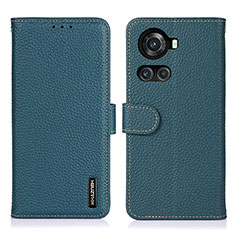 Funda de Cuero Cartera con Soporte Carcasa B01H para OnePlus 10R 5G Verde