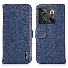 Funda de Cuero Cartera con Soporte Carcasa B01H para OnePlus 10T 5G Azul