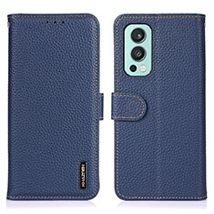 Funda de Cuero Cartera con Soporte Carcasa B01H para OnePlus Nord 2 5G Azul