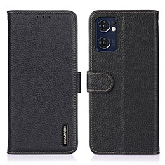 Funda de Cuero Cartera con Soporte Carcasa B01H para OnePlus Nord CE 2 5G Negro