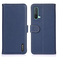 Funda de Cuero Cartera con Soporte Carcasa B01H para OnePlus Nord CE 5G Azul