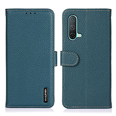 Funda de Cuero Cartera con Soporte Carcasa B01H para OnePlus Nord CE 5G Verde