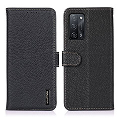 Funda de Cuero Cartera con Soporte Carcasa B01H para Oppo A56 5G Negro