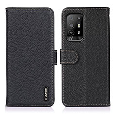 Funda de Cuero Cartera con Soporte Carcasa B01H para Oppo A94 5G Negro