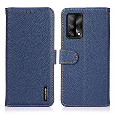 Funda de Cuero Cartera con Soporte Carcasa B01H para Oppo A95 4G Azul