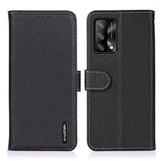 Funda de Cuero Cartera con Soporte Carcasa B01H para Oppo A95 4G Negro