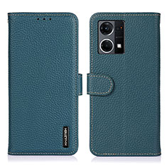 Funda de Cuero Cartera con Soporte Carcasa B01H para Oppo F21s Pro 4G Verde