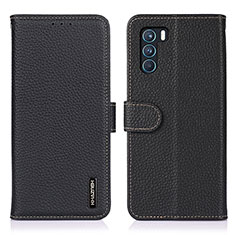 Funda de Cuero Cartera con Soporte Carcasa B01H para Oppo K9 Pro 5G Negro