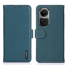 Funda de Cuero Cartera con Soporte Carcasa B01H para Oppo Reno10 Pro 5G Verde