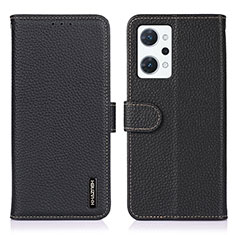 Funda de Cuero Cartera con Soporte Carcasa B01H para Oppo Reno7 A Negro