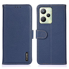 Funda de Cuero Cartera con Soporte Carcasa B01H para Realme C35 Azul