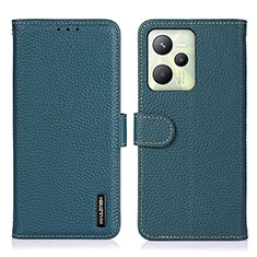 Funda de Cuero Cartera con Soporte Carcasa B01H para Realme C35 Verde