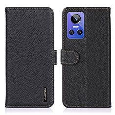 Funda de Cuero Cartera con Soporte Carcasa B01H para Realme GT Neo3 5G Negro