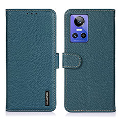 Funda de Cuero Cartera con Soporte Carcasa B01H para Realme GT Neo3 5G Verde