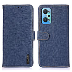 Funda de Cuero Cartera con Soporte Carcasa B01H para Realme GT2 5G Azul