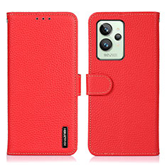 Funda de Cuero Cartera con Soporte Carcasa B01H para Realme GT2 Pro 5G Rojo