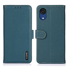 Funda de Cuero Cartera con Soporte Carcasa B01H para Samsung Galaxy A03 Core Verde