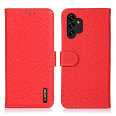 Funda de Cuero Cartera con Soporte Carcasa B01H para Samsung Galaxy A13 4G Rojo