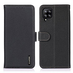 Funda de Cuero Cartera con Soporte Carcasa B01H para Samsung Galaxy A22 4G Negro