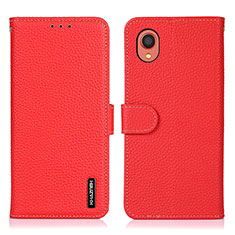 Funda de Cuero Cartera con Soporte Carcasa B01H para Samsung Galaxy A22 5G SC-56B Rojo