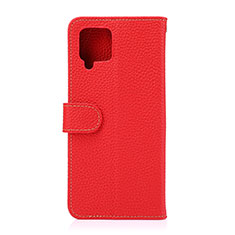 Funda de Cuero Cartera con Soporte Carcasa B01H para Samsung Galaxy A42 5G Rojo