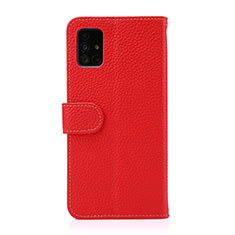 Funda de Cuero Cartera con Soporte Carcasa B01H para Samsung Galaxy A51 4G Rojo