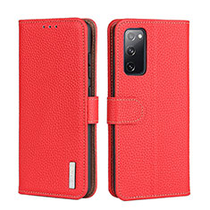 Funda de Cuero Cartera con Soporte Carcasa B01H para Samsung Galaxy F02S SM-E025F Rojo