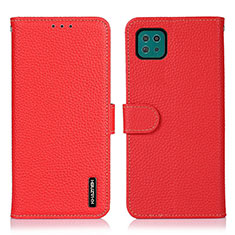 Funda de Cuero Cartera con Soporte Carcasa B01H para Samsung Galaxy F42 5G Rojo