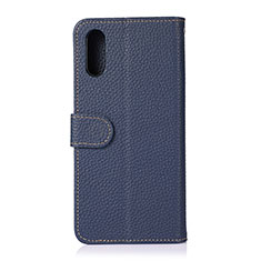 Funda de Cuero Cartera con Soporte Carcasa B01H para Samsung Galaxy M02 Azul