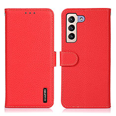 Funda de Cuero Cartera con Soporte Carcasa B01H para Samsung Galaxy S21 Plus 5G Rojo