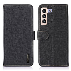 Funda de Cuero Cartera con Soporte Carcasa B01H para Samsung Galaxy S22 Plus 5G Negro