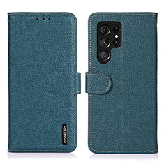 Funda de Cuero Cartera con Soporte Carcasa B01H para Samsung Galaxy S25 Ultra 5G Verde