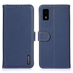 Funda de Cuero Cartera con Soporte Carcasa B01H para Sharp Aquos wish Azul