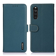 Funda de Cuero Cartera con Soporte Carcasa B01H para Sony Xperia 10 III Lite Verde