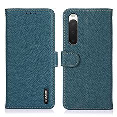 Funda de Cuero Cartera con Soporte Carcasa B01H para Sony Xperia 10 IV SO-52C Verde