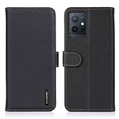 Funda de Cuero Cartera con Soporte Carcasa B01H para Vivo T1 5G India Negro