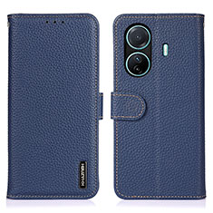 Funda de Cuero Cartera con Soporte Carcasa B01H para Vivo T1 Pro 5G Azul