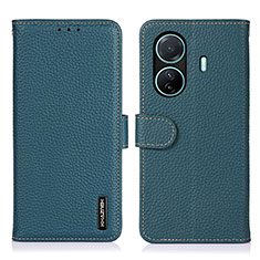 Funda de Cuero Cartera con Soporte Carcasa B01H para Vivo T1 Pro 5G Verde