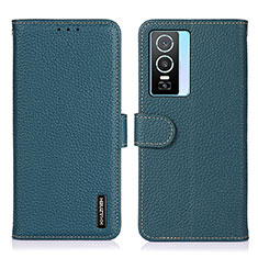 Funda de Cuero Cartera con Soporte Carcasa B01H para Vivo Y74s 5G Verde