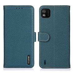 Funda de Cuero Cartera con Soporte Carcasa B01H para Wiko Y62 Verde