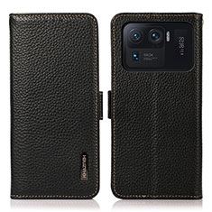 Funda de Cuero Cartera con Soporte Carcasa B01H para Xiaomi Mi 11 Ultra 5G Negro