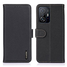 Funda de Cuero Cartera con Soporte Carcasa B01H para Xiaomi Mi 11T 5G Negro