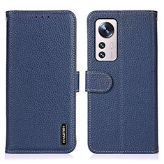 Funda de Cuero Cartera con Soporte Carcasa B01H para Xiaomi Mi 12 5G Azul