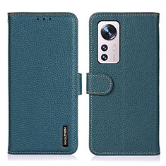 Funda de Cuero Cartera con Soporte Carcasa B01H para Xiaomi Mi 12X 5G Verde