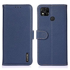 Funda de Cuero Cartera con Soporte Carcasa B01H para Xiaomi POCO C3 Azul